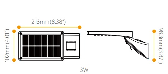 solar wall lamps-3W