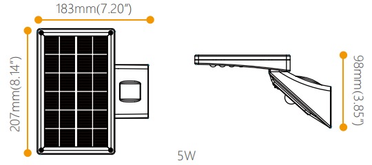 solar wall lamps-5W