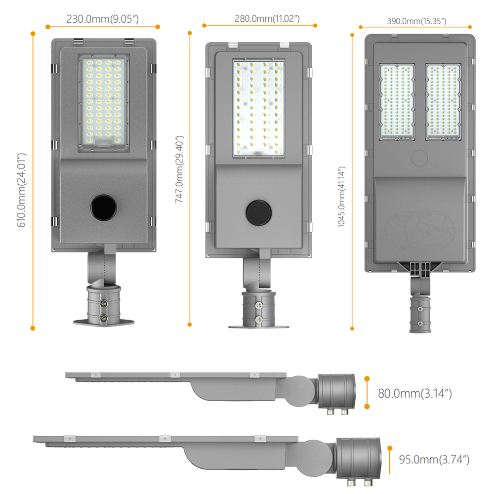 All In One D series Solar Street light size